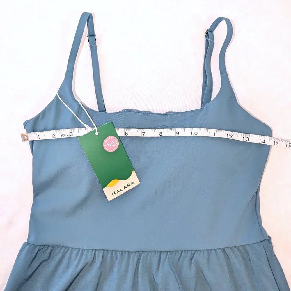 NWT Halara | Stone Blue Breezeful High Low Quick Dry Casual Midi Dress | Small - Picture 10 of 10